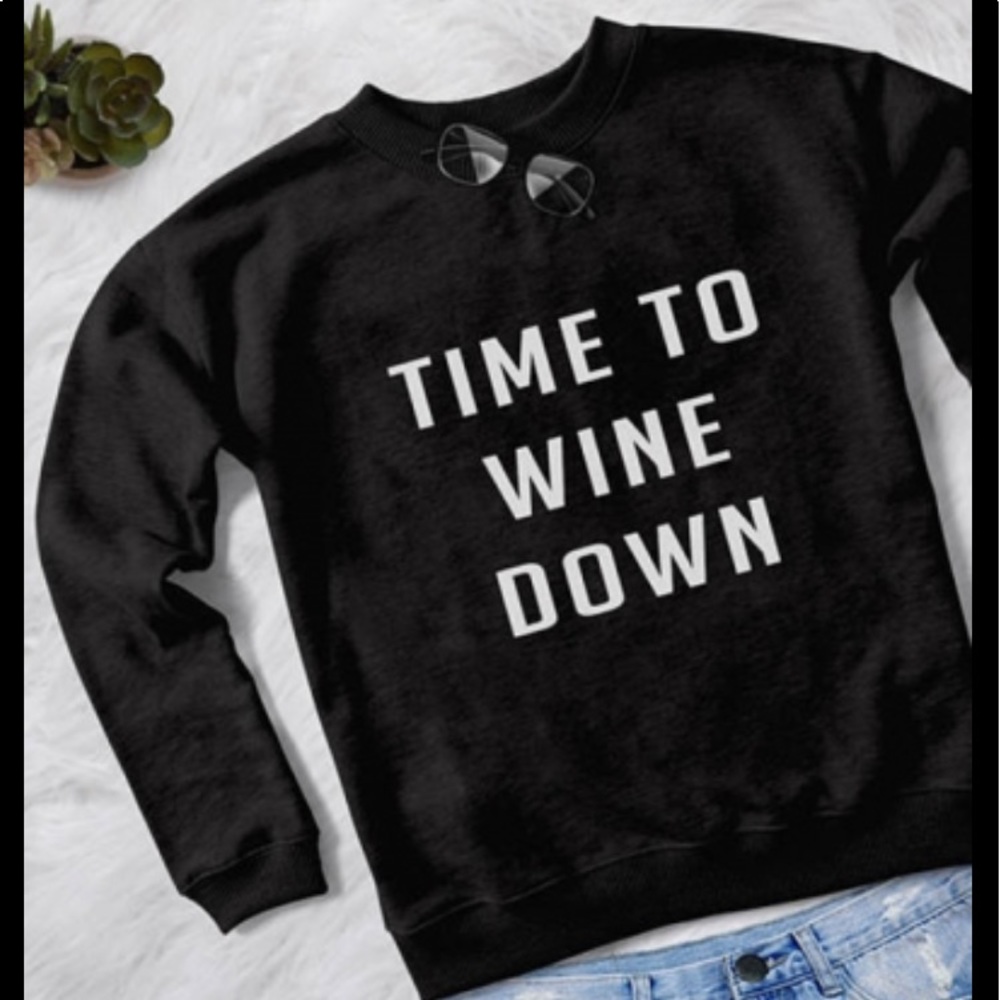 Miken Flow Crewneck Sweatshirt Time To Wine Down